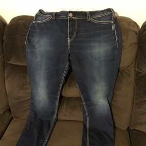 Silver Skinny Jeans